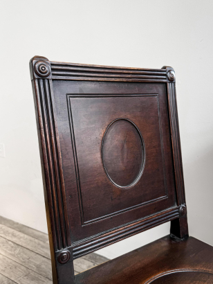 Pair of Regency Mahogany Hall Chairs