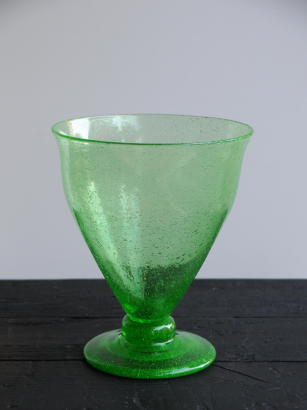 'Pompeian' Green Bubble Vase