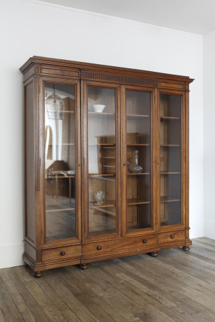 Large 19th Century French Walnut Bookcase