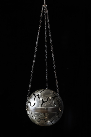 Inlaid Bronze Incense Burner circa 1970