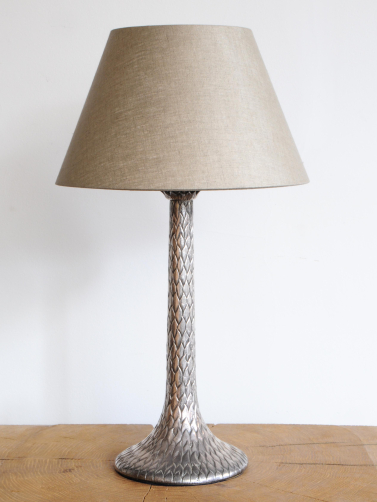 Silver-plated 'Dragon Scale' Table Lamp