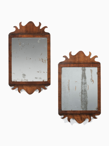 Pair of Small George I Mahogany Mirrors