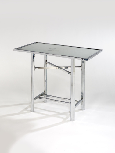 Nickel Plated & Mirrored Occasional Table