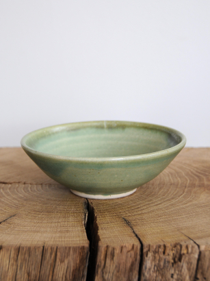 Ceramic Bowl in Moss Green