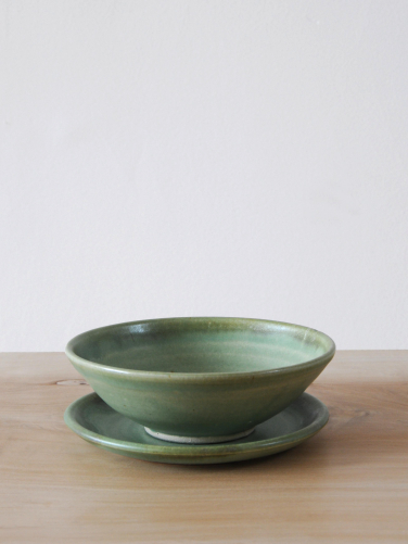 Ceramic Bowl in Moss Green