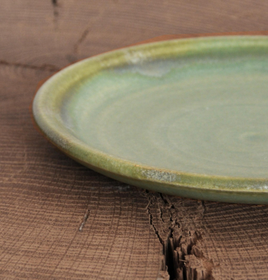 Ceramic Plate in Moss Green