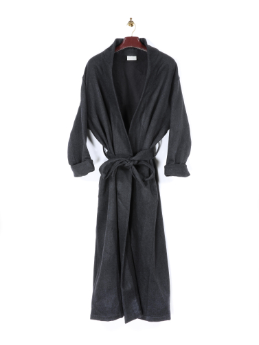 Woollen Bathrobe/Dressing Gown in Herringbone 