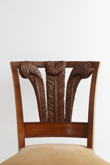 Pair of 19th Italian 'Prince of Wales Feather' Chairs