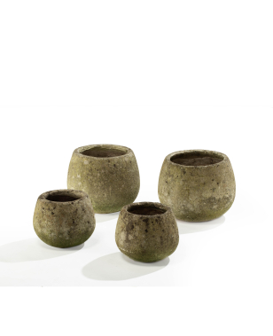 Set of Four Composite Garden Planters