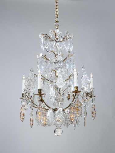 Rare Louis XV Style Cut Crystal Chandelier