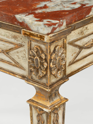 19th Century Italian Marble Topped Console Table