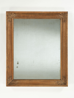 Arts & Crafts Oak Acanthus Mirror