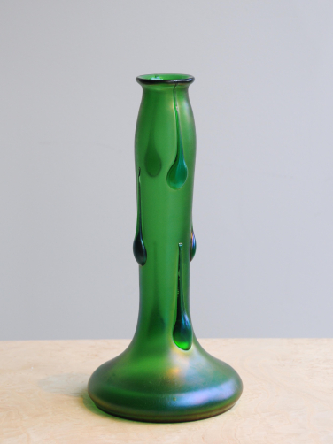 Art Nouveau Green Glass Vase